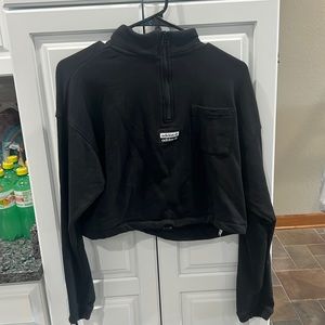 Adidas cropped quarter zip